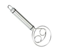 Fouet à au levain - Ustensile de cuisine ergonomique en acier inoxydable de 19 cm - Fouet à œufs en métal - pour œufs pâtisserie gâteaux pâte à crêpes maison cuisine café restaurant boulangerie