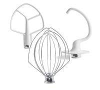 Fouet à fil K5AWW, batteur plat K5AB, crochet pétrisseur K5ADH C, compatible avec KitchenAid, mélangeur vertical bol relevable K5 KSM50 KSM5 de 4,8 L