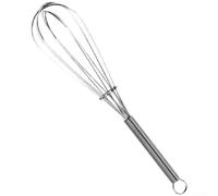 Fouet à main en acier inoxydable 430 pour mini batteur à œufs, poignée à ressort, mélangeur à crème, poignée flexible, taille compacte, 18 x 2,5 x 0,6 cm, argenté, facile à nettoyer, pour cuisine