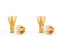 Fouet à matcha Chasen traditionnel en bambou, 100 branches (Lot de 2)