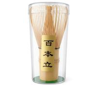Fouet à Matcha en Bambou (Chasen) - Fouet Bambou Traditionnel pour Thé - 100 Brins pour une Mousse Crémeuse
