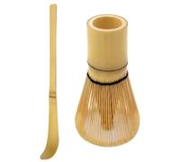Fouet à Matcha et Cuillère à Matcha, Ensemble de Fouet à Matcha Le Fouet à Matcha en Bambou Naturel Transforme Facilement la Poudre Verte Bio en Thé Matcha Mélangeur à Matcha et Cuillère Ensemble à Th