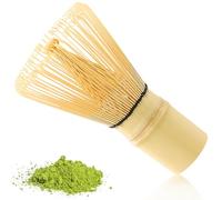 Fouet à matcha japonais en bambou naturel Fouet à matcha - Fouet à matcha traditionnel pour cérémonies du thé vert 80-100 dents