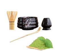 Fouet à matcha japonais - Ensemble délicieux fouet et cuillère à matcha | Service à thé naturel et sûr | Kit professionnel pour la maison, la cuisine sur le terrain, la salle à manger, la famille et