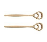 Fouet à pâte à 2 boucles en bois dur, A | Outil de cuisson à pain avec surface polie pour un nettoyage facile, une utilisation sûre en cuisine et un mélange efficace