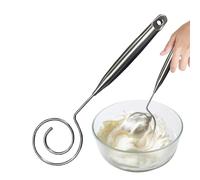Fouet à pâte à - Outil de cuisson à la main | Mélangeur de pâte en acier inoxydable | Batteur à œufs pour | Fouet au levain | Pour cuisine, maison, boulangerie, restaurant, pâtisserie