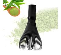 Fouet à thé aux herbes - Fouet multifonction pour matcha | Mixeur manuel en bambou - Accessoire de cuisine - Mousseur à main - Noir japonais