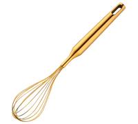 Fouet à œufs de 12 pouces, batteur à œufs en acier inoxydable, avec poignée et trou de suspension, 12 fils dorés pour la cuisson, le mélange, le fouet, la pâtisserie, le mélangeur pâte