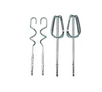 Fouet À Œufs Électrique Portatif En Acier Inoxydable (1/2/4 Pièces) Avec Crochet Mélangeur(4PCSA+B)