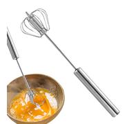Fouet à œufs - Mélangeur manuel | Batteur à œufs en acier inoxydable | Mélangeur rotatif PushxMixer adapté pour la cuisson, mélanger les œufs, les crèmes et les sauces dans les cuisines