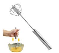 Fouet à œufs - Mélangeur manuel | Batteur à œufs en acier inoxydable | Mélangeur rotatif PushxMixer adapté pour la cuisson, mélanger les œufs, les crèmes et les sauces dans les cuisines