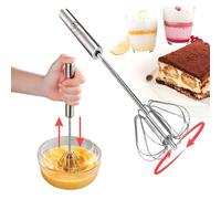 fouet cuisine batteur rotatif inox accessoire cuisine gadget mousseur à lait fouet professionnel idéal pour/mélanger fouetter remuer émulsionner et battre les oeufs