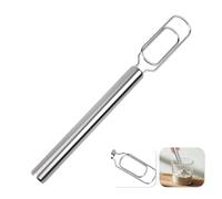 Fouet danois en acier inoxydable - Batteur manuel de 30 cm - Mélangeur de pâte pour mélanger - Accessoire de cuisson - Double trous - Pour pâtisserie, pâte, pâtisserie, dessert, pâte à pizza