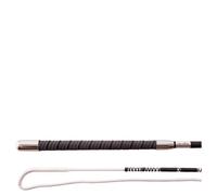 Fouet d'attelage pour cheval manch.antiderapant + meche nyl Premiere Encke Noir 140 cm