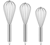 Fouet de cuisine - Acier Inoxydable - Professionnel - 3 Tailles - Compatible Lave-Vaisselle - Ergonomique