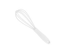 Fouet de cuisine en silicone anti-rayures, batteur à œufs, blanc 17 x 4 x 4 cm