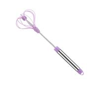Fouet de cuisine rotatif semi-automatique en acier inoxydable | Fouet à œufs à pression manuelle pour cuisiner, faire mousser le lait, mélanger, fouetter, pour smoothies et shakes