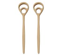 Fouet de cuisson polyvalent en forme d ' un seul bloc de bois pour un bol efficace, pièce de grattage, agitateur en bois