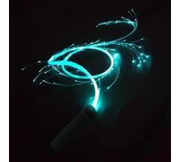 Fouet de Danse en Fibre Optique LED Pivotant à 360° 7 Couleurs Clignotantes avec 4 Modes Accessoire de Fête pour Festival de Musique Carnaval Club Durable Alimenté par Batterie Effets Visuels Fouet