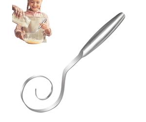 fouet de pâte hollandaise - Mélangeur à pizza manuel - Fouet danois en acier inoxydable lourd pour pâte à pizza | Froncé de pâte danoise, cuisines à pâte sans pâte