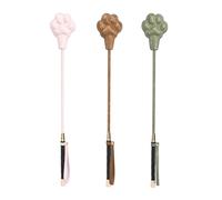 Fouet de pratique équestre (forme de griffe de chat), flexible et résistant à l'usure, poignée de fouet auxiliaire d'équitation novice, transmet avec précision les instructions(3pcs(Green+Pink+Brown))