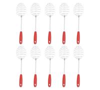 Fouet De Printemps, Batteur D'oeufs Manuels, Outil De Froturs En Acier Inoxydable, Rince Facilement Sous L'eau Ou Dans L'évier, Résiste À L'usure Et Facile À Nettoyer, 10Pièces, Rouge, Pour La Cuisine