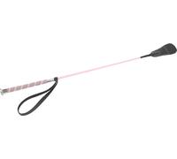Fouet d'équitation cheval recul hausse cavalier équipement 68 cm avec caoutchouc -sangle poignet rose palmier