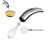 Fouet électrique - Mixeur plongeant en acier inoxydable avec 5 vitesses réglables | Mixeur électrique pour la cuisine à la maison, la cuisson, la pâtisserie, la crème, la pâte alimentaire, la
