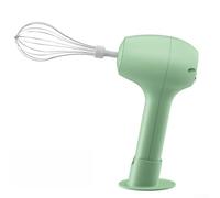 Fouet électrique rechargeable à main, batteur à œufs électrique avec support droit, batteur à œufs compact et mélangeur de crème pour la cuisson (vert clair)