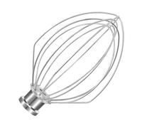 Fouet en acier inoxydable K5A pour mixeur KitchenAid de 5 litres, fouet à 6 fils compatible avec K4/5, K5SS, KSM5, KG25, KF26, KP50, KSM6573, KSM6521, très résistant, en acier inoxydable 18/8, passe