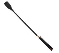 Fouet en cuir long 22,8in avec boucle suspensoire, manche tressé PU pour prise ferme, idéal pour débutants, flogging, jeu de domination, accessoire BDSM couple, noir