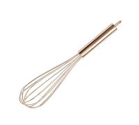 Fouet en métal doré avec poignée ergonomique, idéal pour les boulangers amateurs et les chefs professionnels, outil de cuisson, fouet à trou de suspension