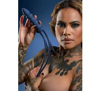 Fouet en silicone bleu