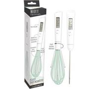 ScrapCooking Fouet thermomètre Need'it 2-en-1 pour pâtisserie sonde amovible silicone