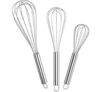 FOUET MANUEL - CUILLERE MAGIQUE Fouet Cuisine Inox Professionnel Batteur Manuel à Œufs 3 Pièces Contient 21cm 26cm 29cm