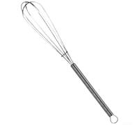 Fouet manuel en acier inoxydable 430 pour mini fouet à main avec poignée à ressort - Batteur à œufs - Design compact et ergonomique - Facile à nettoyer - Argenté - 18 x 2,5 x 0,6 cm - Pour cuisine