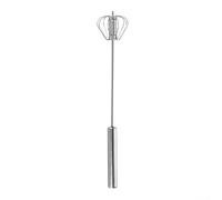 Fouet manuel semi-automatique en acier inoxydable pour œufs, crème, pâte, outil de cuisine compact et léger (trompette)