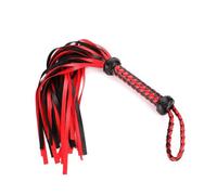 Fouet martinet rouge et noir bdsm