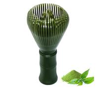 Fouet Matcha en Résine Naturel Chasen - 80 Bâtons, Accessoire Traditionnel pour Cérémonie du Thé Japonais, Vert