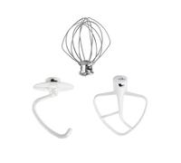 Fouet Métallique K45WW, Crochet Pétrisseur K45DH, Pale Plate Revêtue De Rechange K45B, Compatible Avec Les Accessoires For Robot Pâtissier À Tête Inclinable KitchenAid.