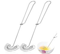Fouet Plat à Spirale,2 pcs Spirale Fouets,Séparateur Fouet,Batteur à Oeufs Manuel,Fouets à Neige en Acier Inoxydable,Multifonction Cuisine Agitateur,Ustensile de Cuisine Pour Moussant Crémeux
