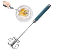 Fouet poussoir en acier inoxydable - Mélangeur à œufs semi-automatique - Batteur à œufs multifonction - Pour œufs et beurres, gadgets de cuisine