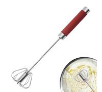 Fouet poussoir en acier inoxydable semi-automatique | Batteur à œufs rotatif multifonctionnel pour mélanger, fouetter, battre