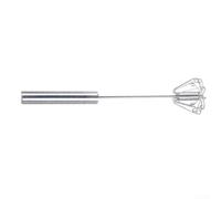 Fouet rotatif manuel en acier inoxydable, batteur à œufs, mélangeur manuel pour crème mousseuse, matcha, protéiné, outil de cuisson - Argenté - 27 cm
