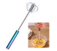 Fouet Semi Automatique Cuisine, Batteur Manuel Rotatif en Acier Inoxydable Mélangeur à œufs Mixer Professionnel Whisk à Main 30x6 cm Fouet Patisserie Professionnel Ustensiles de Cuisine
