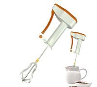 Fouet semi-automatique - Fouet rotatif à poussée manuelle en acier inoxydable | Fouet à œufs avec presse manuelle en métal, agitateur rotatif pour mélangeur à poussée, petit fouet innovant m