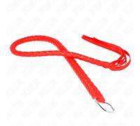 Fouet Serpent KINK avec Anneau Rouge - Longueur 65 cm pour Émotions Intenses - Couleur: Rouge, Longueur: 65 cm