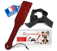 Fouet Sexy Érotique + Bandeau Sexy Yeux - Accessoire Sexuel Pour Adulte - BDSM - Cravache en Cuir - Jeux Sexuels en Couple - SexToys - SM - Jouet Sexy - Toy's Couple (FOUET + BANDEAU SEXY)