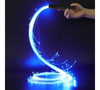 Fouets LED rotatifs en fibre de verre avec 7 couleurs - Accessoires de festival de musique pour concerts de Noël - Accessoires de carnaval réutilisables pour danser
