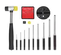 FOUF Lot de 9 Poinçons à Goupilles Cylindriques, Outils de Réparation Portables pour Enlever les Poinçons D'armurier, Ensemble de Poinçons à Ressort en Acier avec Support pour Automobile, Réparation